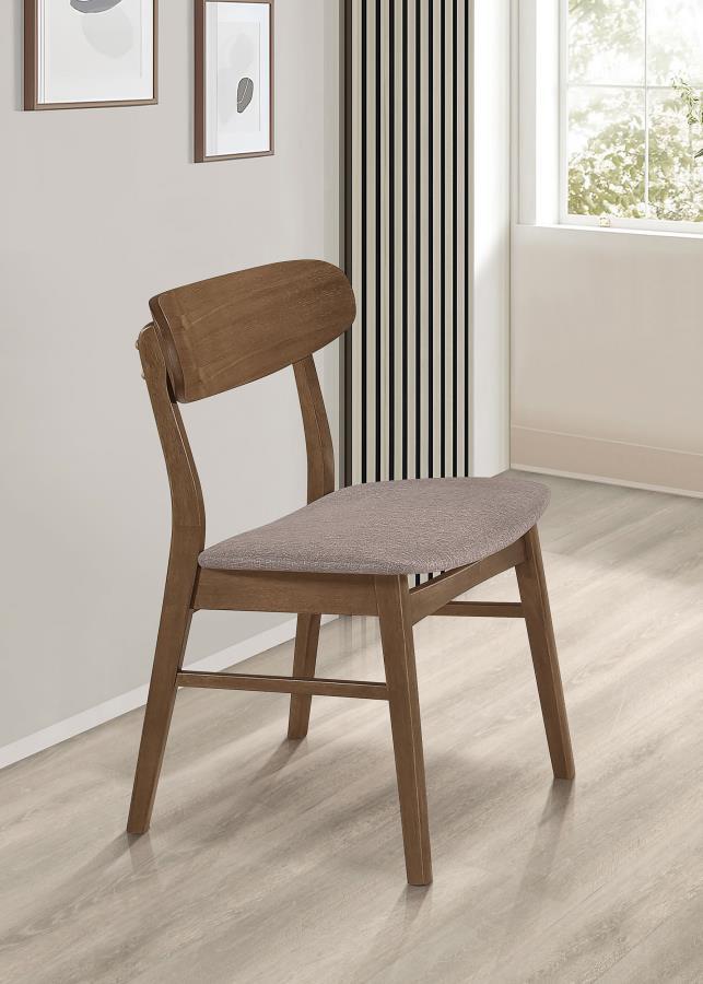 Dortch - Dining Side Chair (Set of 2) - Walnut And Brown - JaxCo Furniture
