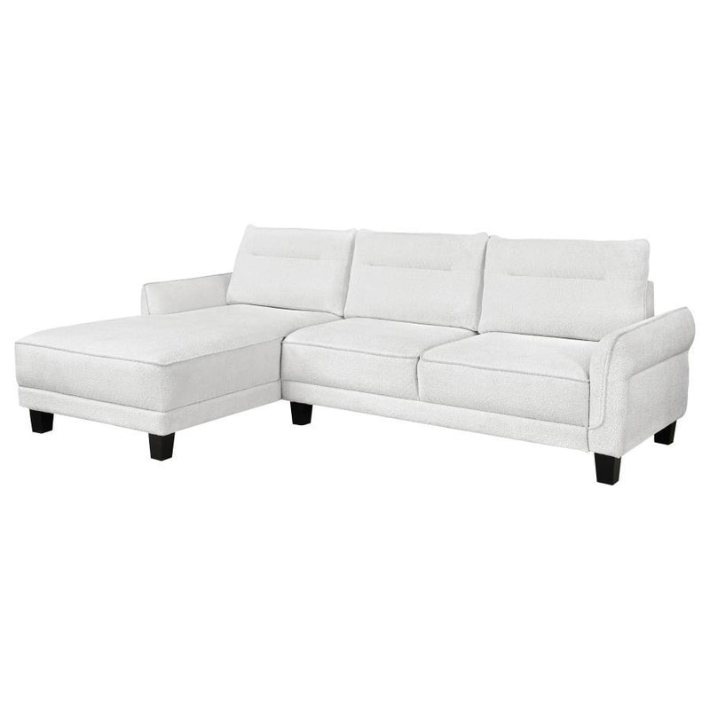 Caspian - Upholstered Curved Arm Chaise Sectional Sofa - JaxCo Furniture