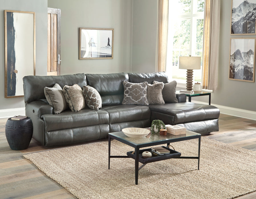 Como - 3 Piece Italian Leather Match Reclining Sofa - JaxCo Furniture