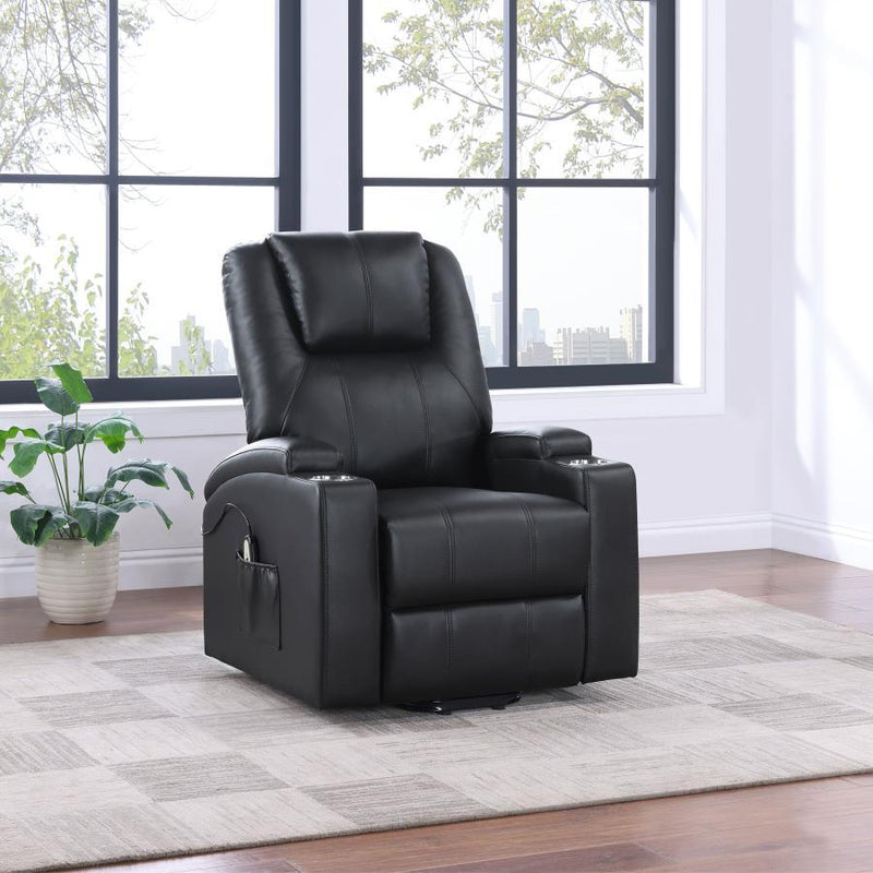 Armstrong - Upholstered Power Lift Massage Recliner - JaxCo Furniture