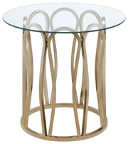 Monett - Round Glass Top Table - JaxCo Furniture