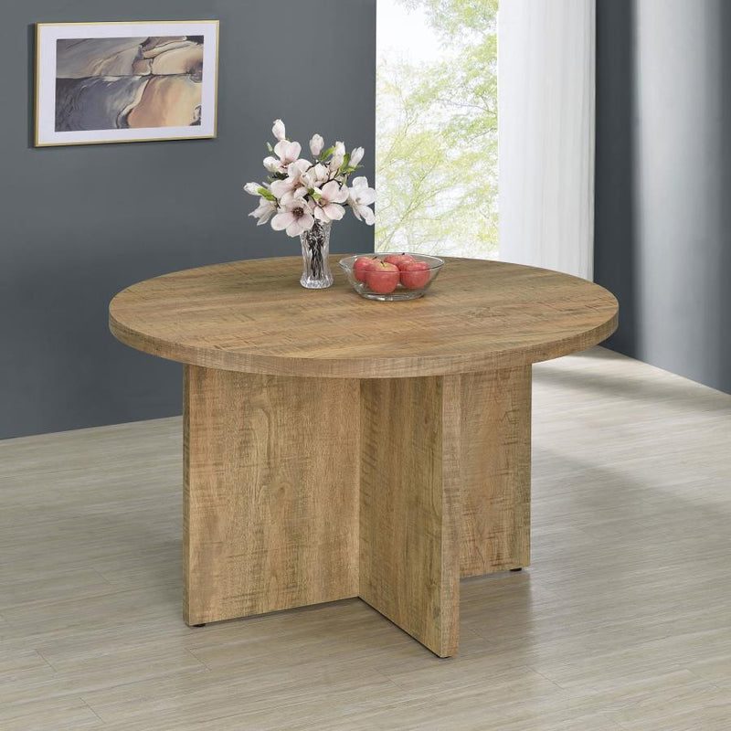 Jamestown - Round Composite Wood Dining Table - Mango - JaxCo Furniture