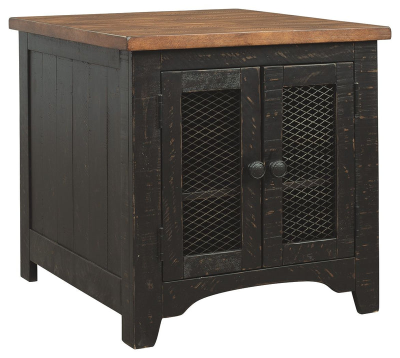 Valebeck - Black / Brown - Rectangular End Table - JaxCo Furniture