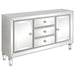 Leticia 3-Drawer Mirrored Storage Accent Cabinet - Silver - JaxCo Furniture