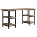 Kemper - 4-Shelf Writing Desk - Weathered Brown - JaxCo Furniture