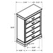 Louis Philippe - Five-drawer Chest - JaxCo Furniture