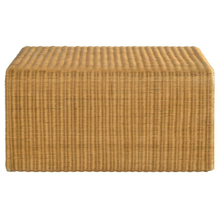 Juanita - Square Woven Rattan Coffee Table - Natural - JaxCo Furniture