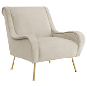 Ricci - Upholstered Saddle Arm Accent Chair - JaxCo Furniture