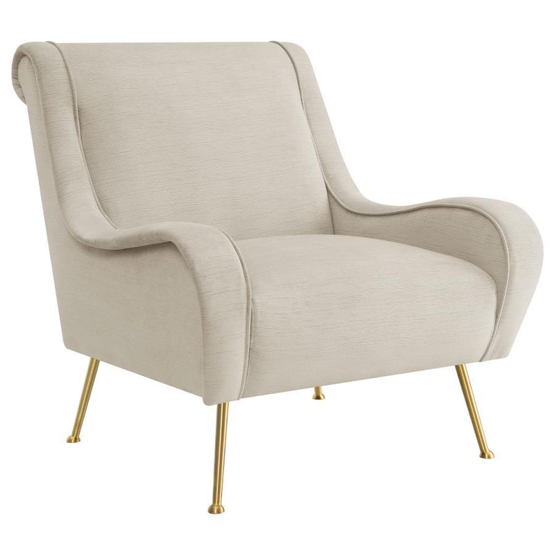 Ricci - Upholstered Saddle Arm Accent Chair - JaxCo Furniture