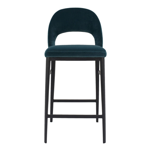 Roger - Counter Stool - Teal Velvet - JaxCo Furniture