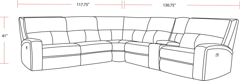 Polaris - Modular Power Reclining Sectional - JaxCo Furniture