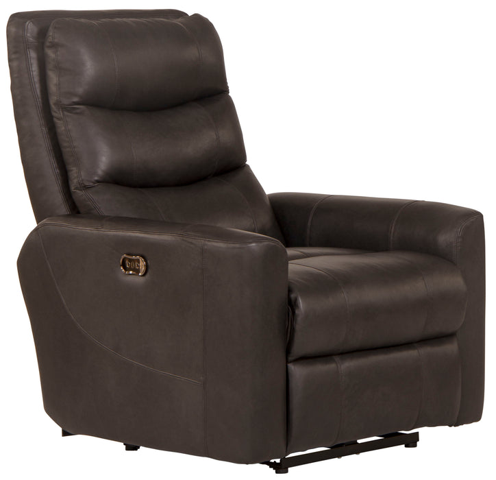 Bosa - Power Recliner - Charcoal - Leather - JaxCo Furniture