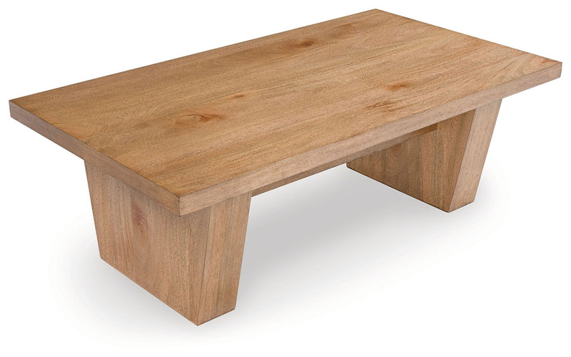 Kristiland - Light Brown - Rectangular Cocktail Table - JaxCo Furniture
