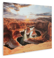 Deemsdon - Blue / Amber - Wall Art - JaxCo Furniture