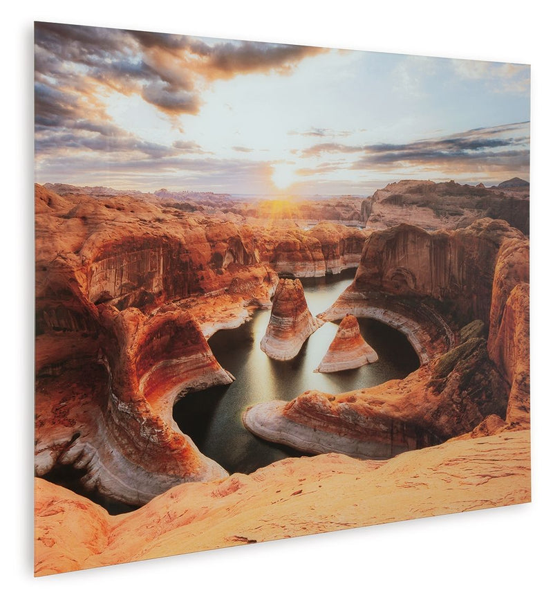 Deemsdon - Blue / Amber - Wall Art - JaxCo Furniture