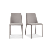 Nora - Fabric Dining Chair (Set of 2) - Light Gray - JaxCo Furniture