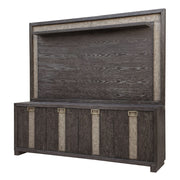 Ascent - 90" TV Console With Hutch And Back Panel - Dark Chocolate - JaxCo Furniture