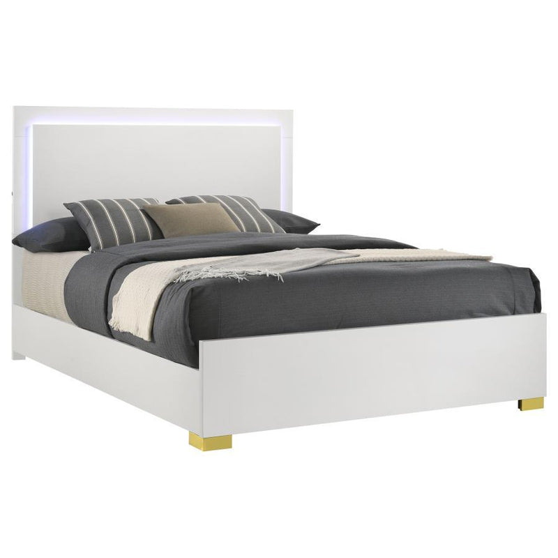 Marceline - Wood LED Panel Bed - JaxCo Furniture