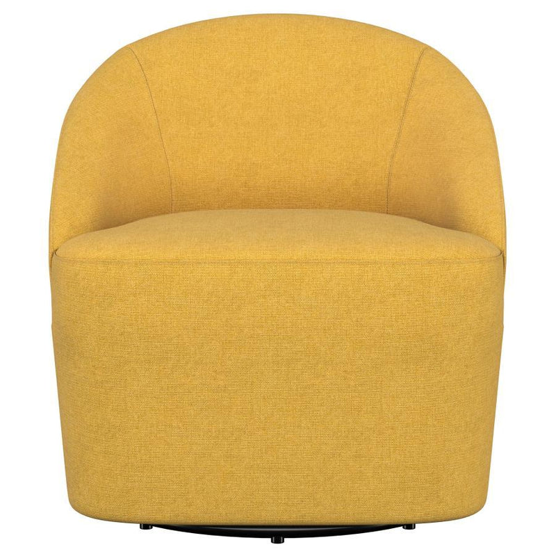 Leon - Upholstered Barrel Accent Swivel Chair - JaxCo Furniture