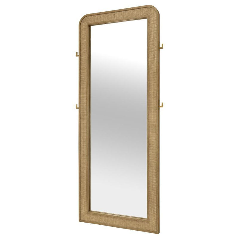 Arini - Cane Weave Full Length Standing Floor Mirror - JaxCo Furniture