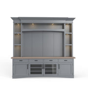Americana Modern - TV Console with Hutch, Backpanel and LED Lights - JaxCo Furniture