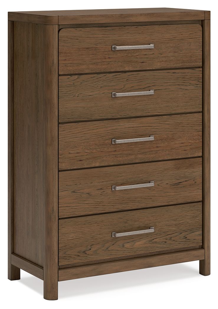 Cabalynn - Light Brown - Five Drawer Chest - JaxCo Furniture