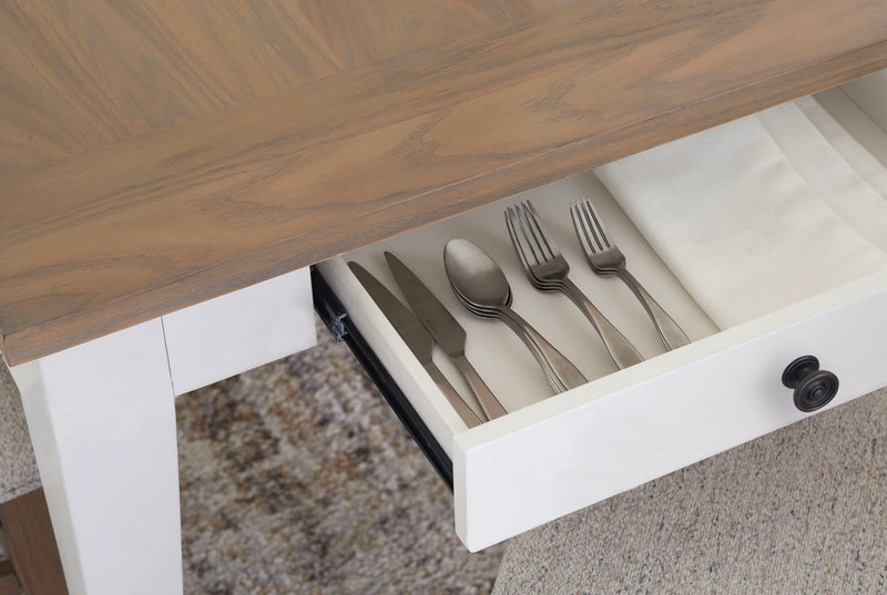 Americana Modern Dining - Rectangular Extendable Dining Table - Cotton - JaxCo Furniture