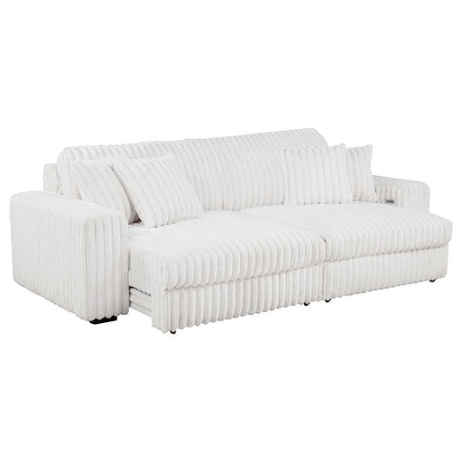 Jacana - Corduroy Upholstered Dual Power Chaise Sofa - JaxCo Furniture