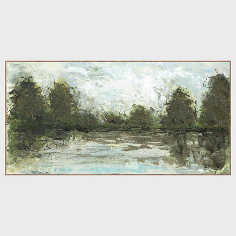 Marsh - 72" x 36" Painting Art By Buddy Whitlock - Dark Green - JaxCo Furniture