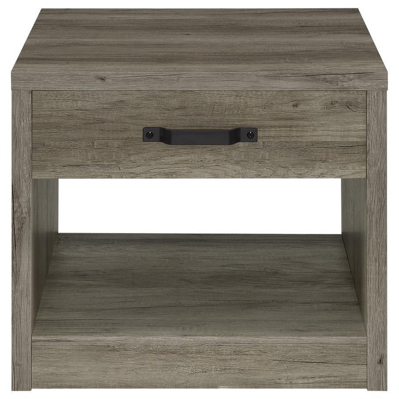Felix - 1-Drawer Engineered Wood Side End Table - Gray Driftwood - JaxCo Furniture