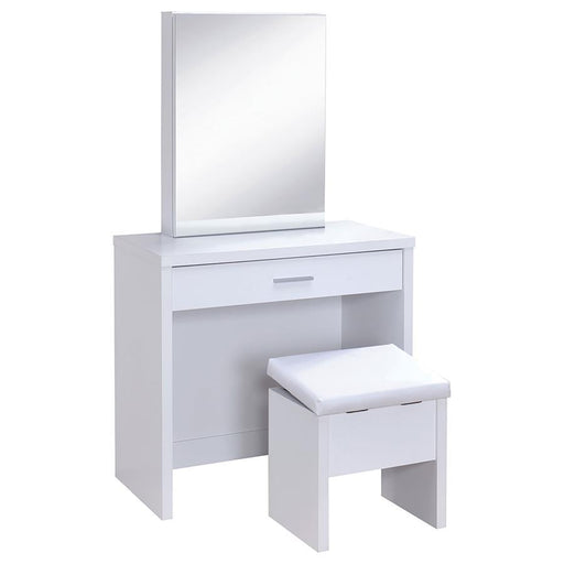 Harvey - 2-piece Vanity Set with Lift-Top Stool - JaxCo Furniture