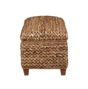 Laughton - Hand - Woven Banana Leaf Storage Trunk - Amber - JaxCo Furniture