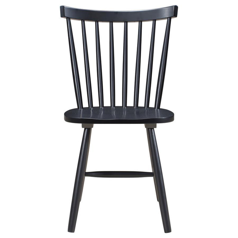 Hollyoak - Windsor Wood Dining Side Chair (Set of 2) - Black - JaxCo Furniture