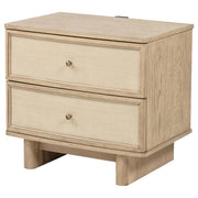 Kailani - 2-Drawer Nightstand Bedside Table - Beige Oak - JaxCo Furniture