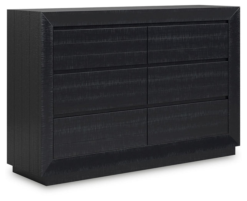 Londer - Black - Dresser - JaxCo Furniture