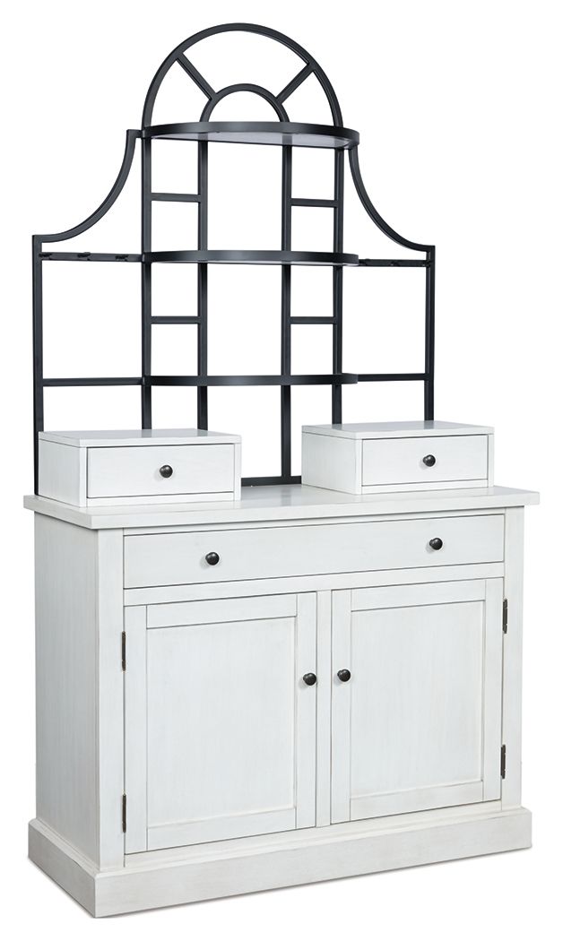 Greddinton - White - Baker's Rack - JaxCo Furniture