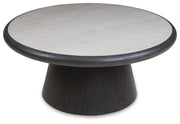 Bracken - French Black - Round Cocktail Table - JaxCo Furniture