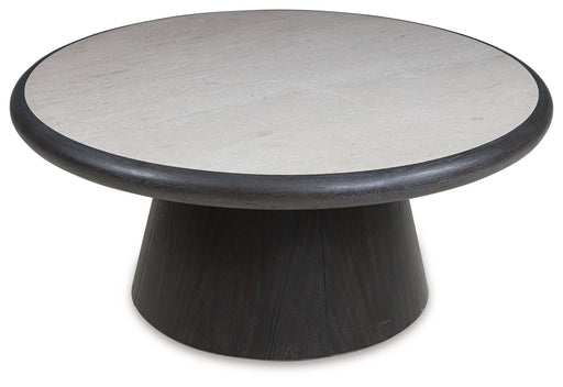 Bracken - French Black - Round Cocktail Table - JaxCo Furniture