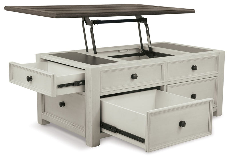 Bolanburg - White / Brown / Beige - Lift Top Cocktail Table - JaxCo Furniture