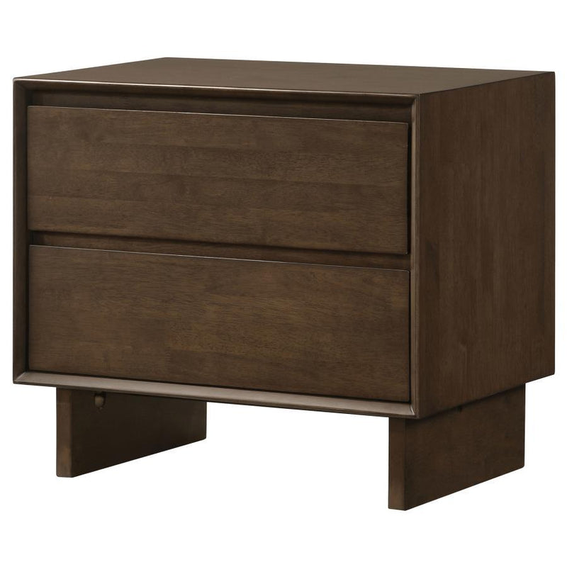 Glenwood - 2-Drawer Nightstand Bedside Table - Warm Brown - JaxCo Furniture