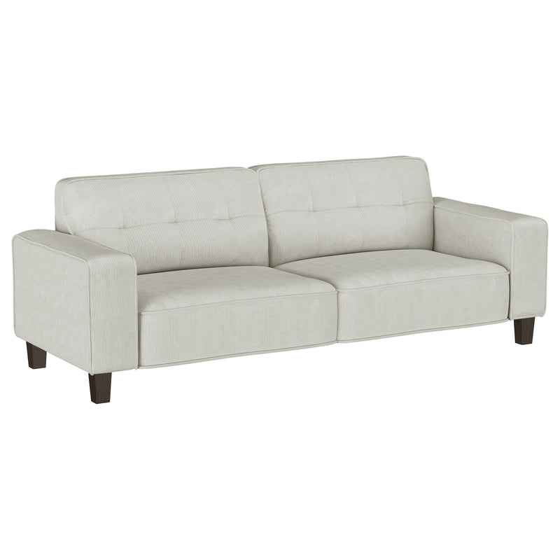 Deerhurst - Upholstered Track Arm Tufted Sofa - Greige - JaxCo Furniture
