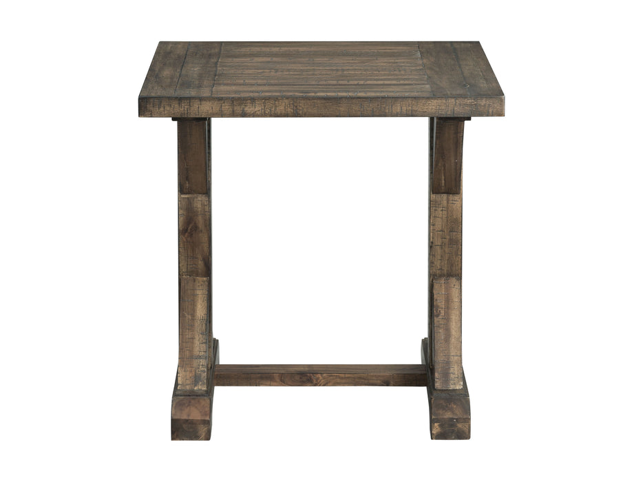 Finn - Trestle End Table - Walnut - JaxCo Furniture