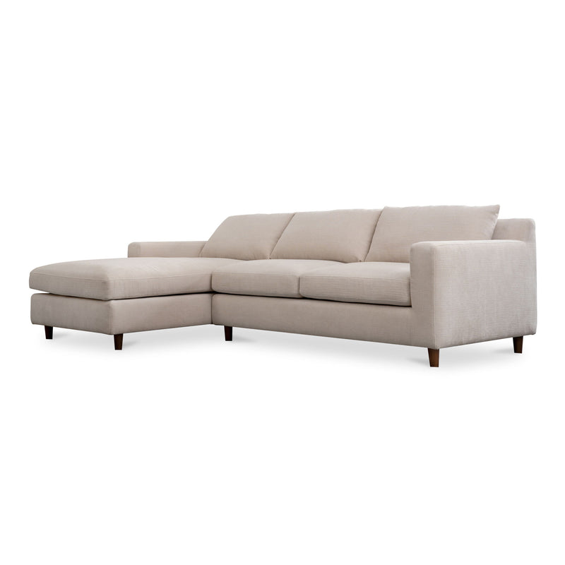 Hutton - Left Sectional - Beige - JaxCo Furniture