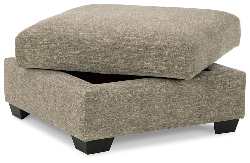 Creswell - Stone - Ottoman With Storage - JaxCo Furniture