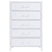 Anastasia - 5-Drawer Bedroom Chest - Pearl White - JaxCo Furniture