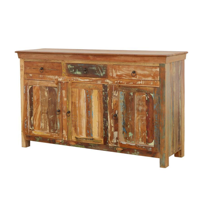 Harper - 3 Door Solid Reclaimed Wood Accent Cabinet - Brown - JaxCo Furniture