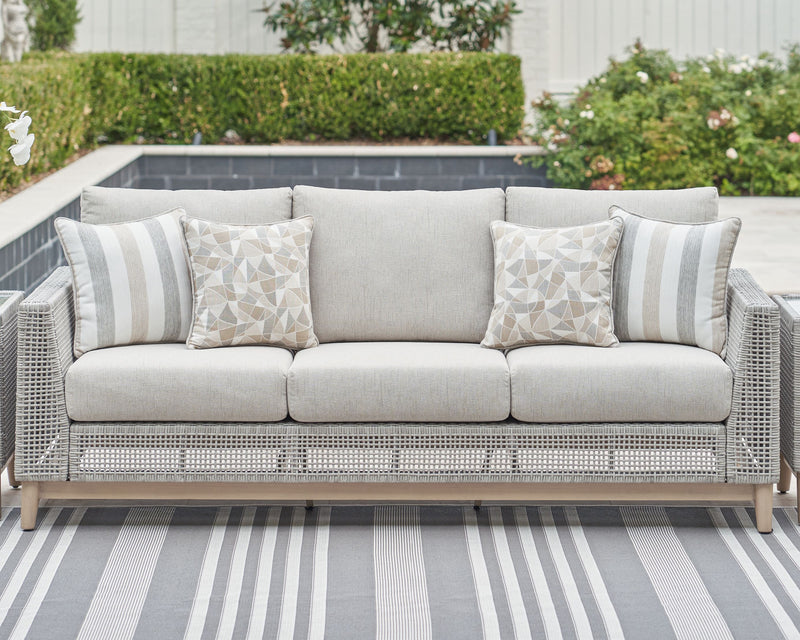 Seton Creek - Gray - Sofa With Cushion - JaxCo Furniture