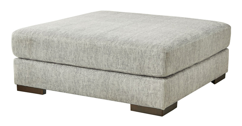 Regent Park - Pewter - Oversized Accent Ottoman - JaxCo Furniture