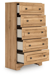 Aleaport - Warm Brown - Five Drawer Chest - JaxCo Furniture