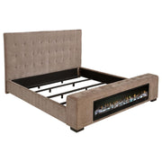 Senna - Upholstered Audio Flame Visualizer Bed - JaxCo Furniture
